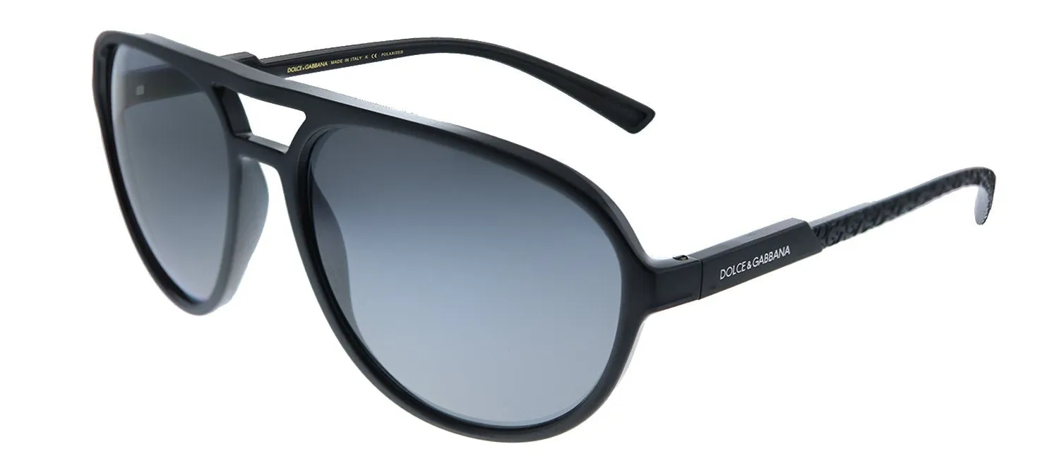 Dolce & Gabbana DG 6150 252581 Aviator Plastic Matte Black Sunglasses with Grey Polarized Lens sold by Gaffos product image thumbnail 2
