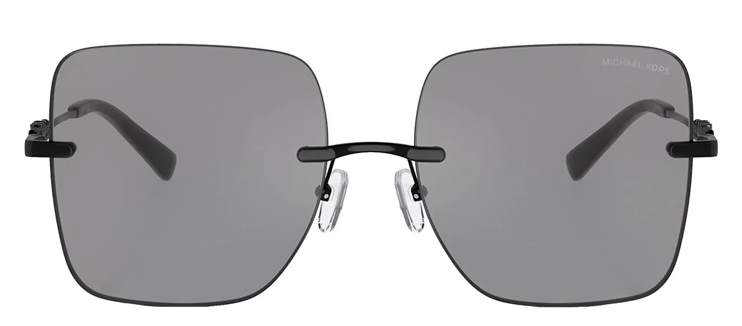 Michael Kors QUEBEC MK 1150 1005/1 Square Metal Grey Sunglasses with Grey Lens sold by Gaffos