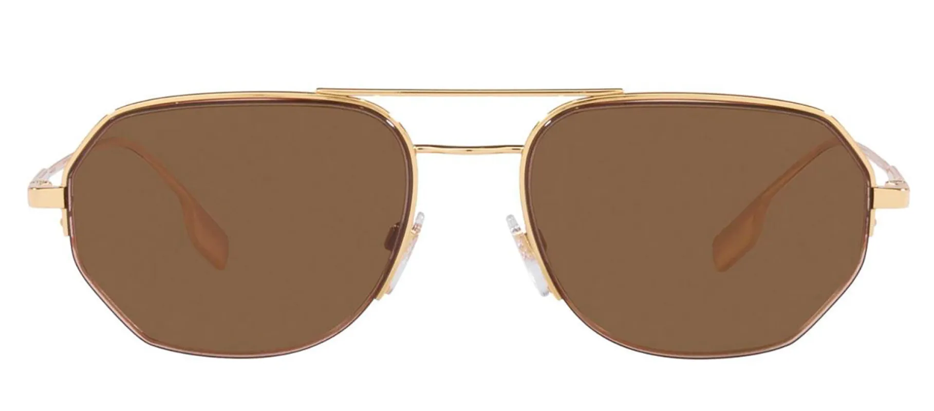 Burberry HENRY BE 3140 110973 Fashion Metal Gold Sunglasses with Brown Lens sold by Gaffos