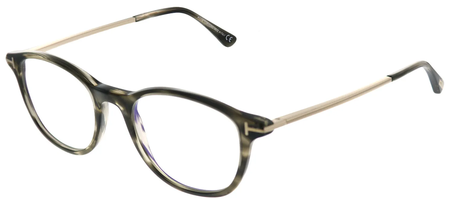 Tom Ford Blue Block FT 5553-B 056 Round Plastic Grey Eyeglasses with Blue Block Lenses sold by Gaffos product image thumbnail 2