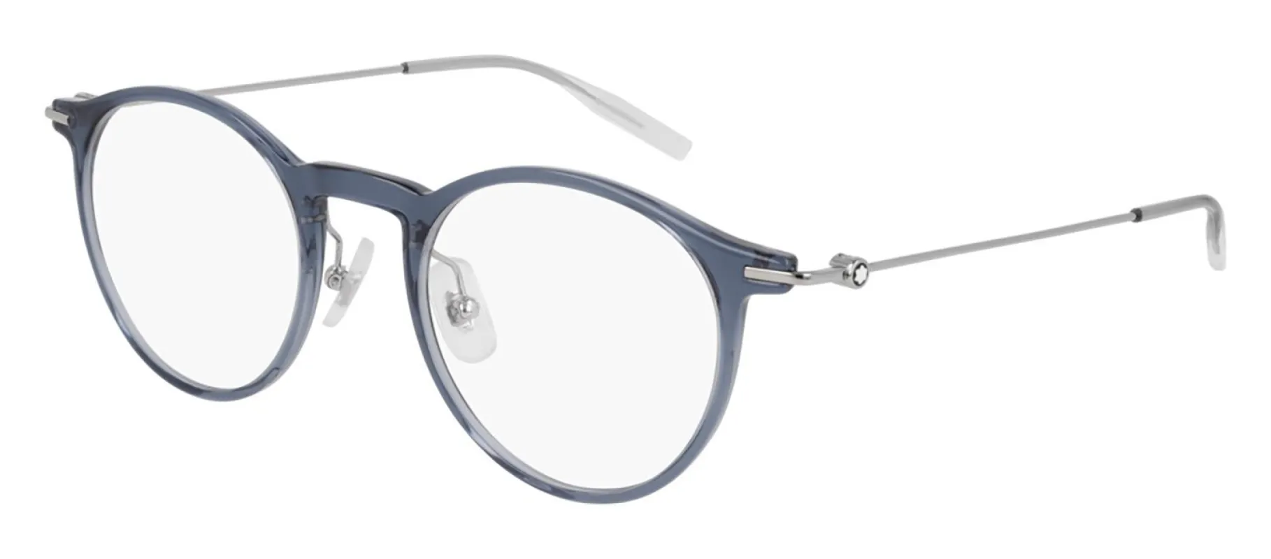 Montblanc MB 0099O 004 Round Metal Grey Eyeglasses with Demo Lens sold by Gaffos