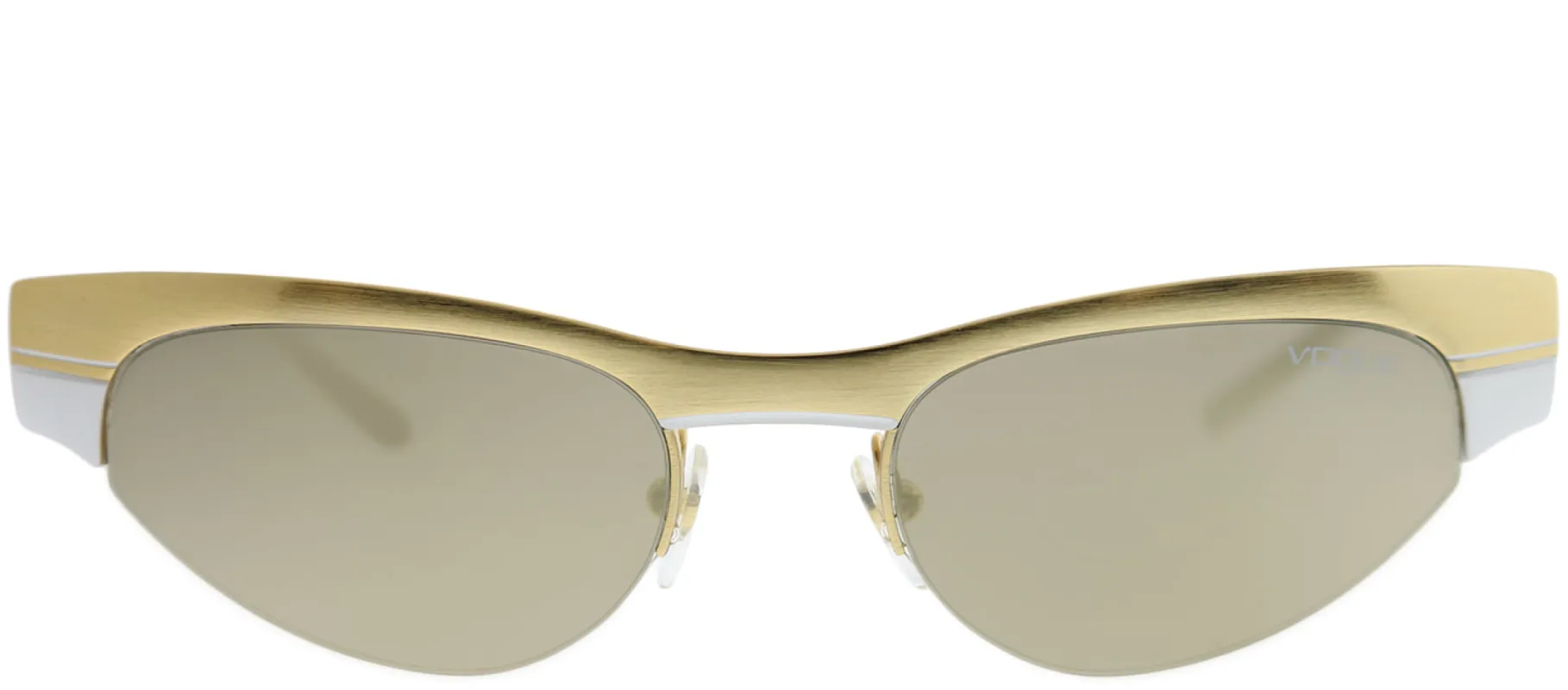 Vogue Eyewear Gigi Hadid For Vogue VO 4105S 280/5A Cat-Eye Metal Gold Sunglasses with Brown Mirror Lens made by Vogue Eyewear