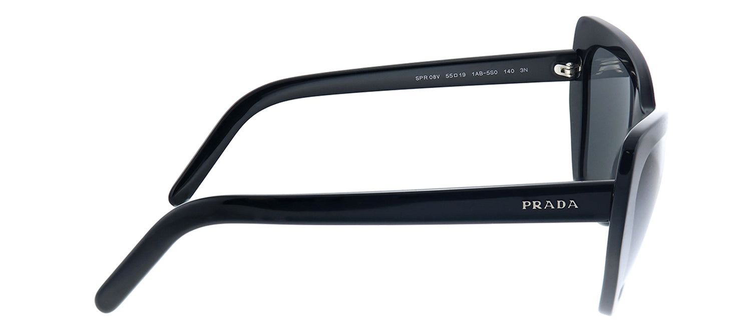 Prada PR 08VS 1AB5S0 Cat-Eye Plastic Black Sunglasses with Grey Lens sold by Gaffos product image thumbnail 3