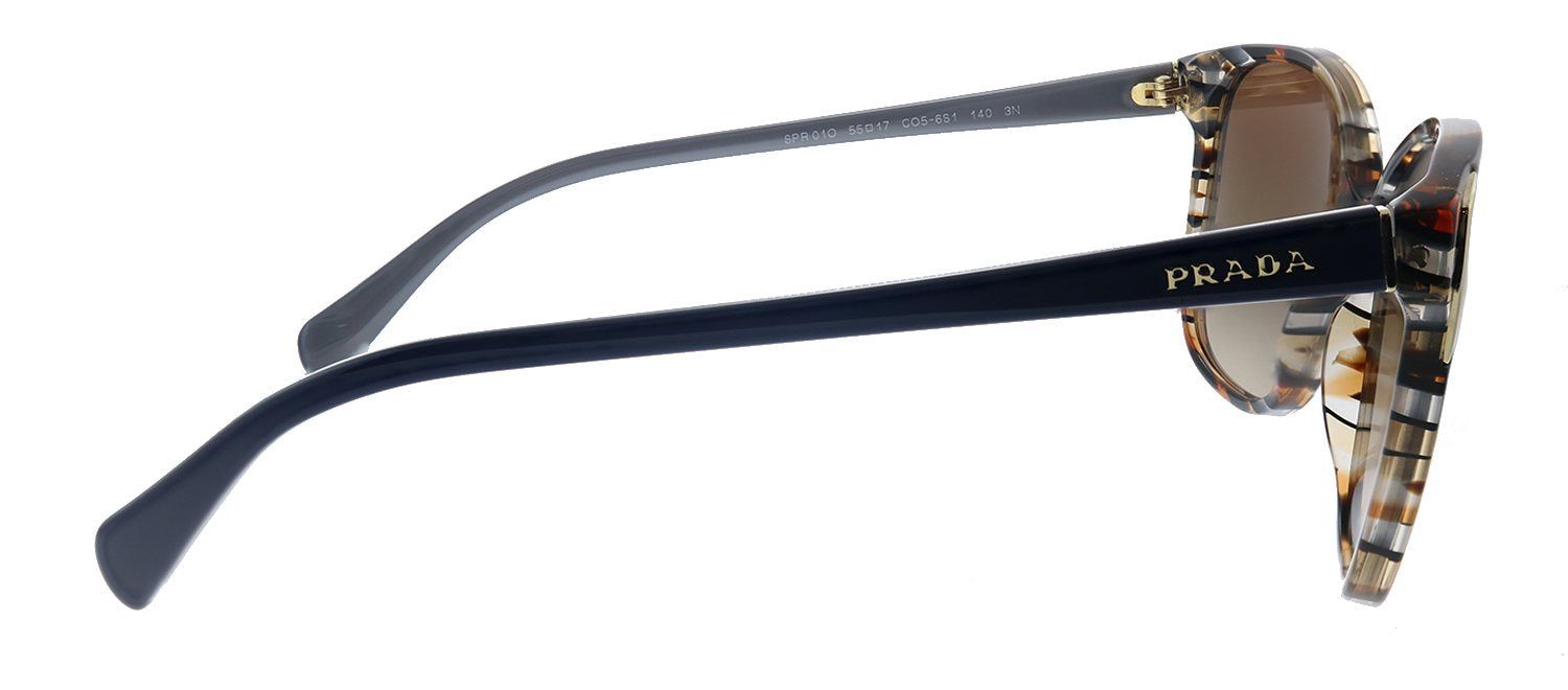 Prada Conceptual PR 01OS CO56S1 Square Plastic Havana Ears Avio Blue Sunglasses with Brown Gradient Lens sold by Gaffos product image thumbnail 3