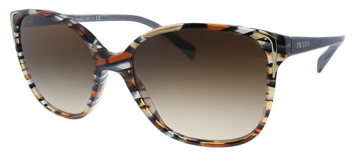 Prada Conceptual PR 01OS CO56S1 Square Plastic Havana Ears Avio Blue Sunglasses with Brown Gradient Lens sold by Gaffos product image thumbnail 2