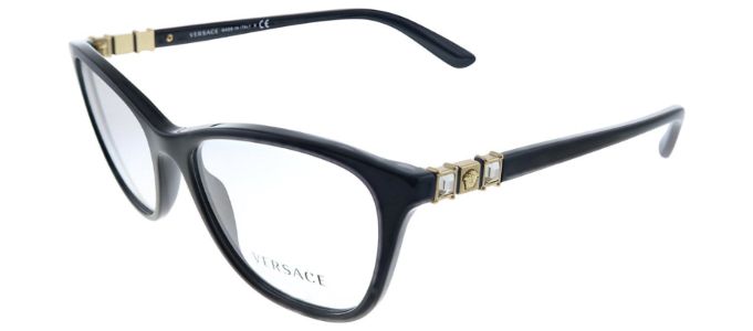 Versace VE 3213B GB1 Cat-Eye Plastic Black Eyeglasses with Demo Lens sold by Gaffos