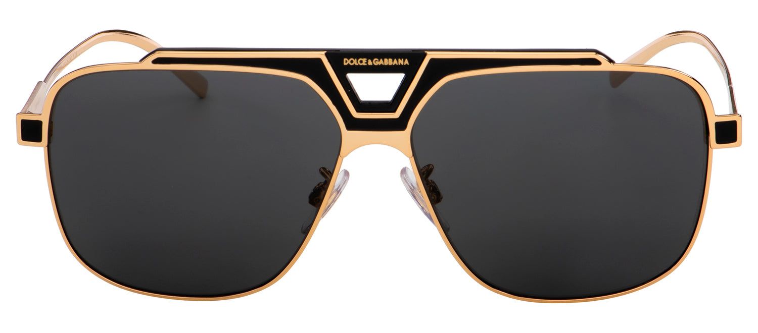 Dolce & Gabbana DG 2256 133487 Square Metal Black Sunglasses with Grey Lens sold by Gaffos