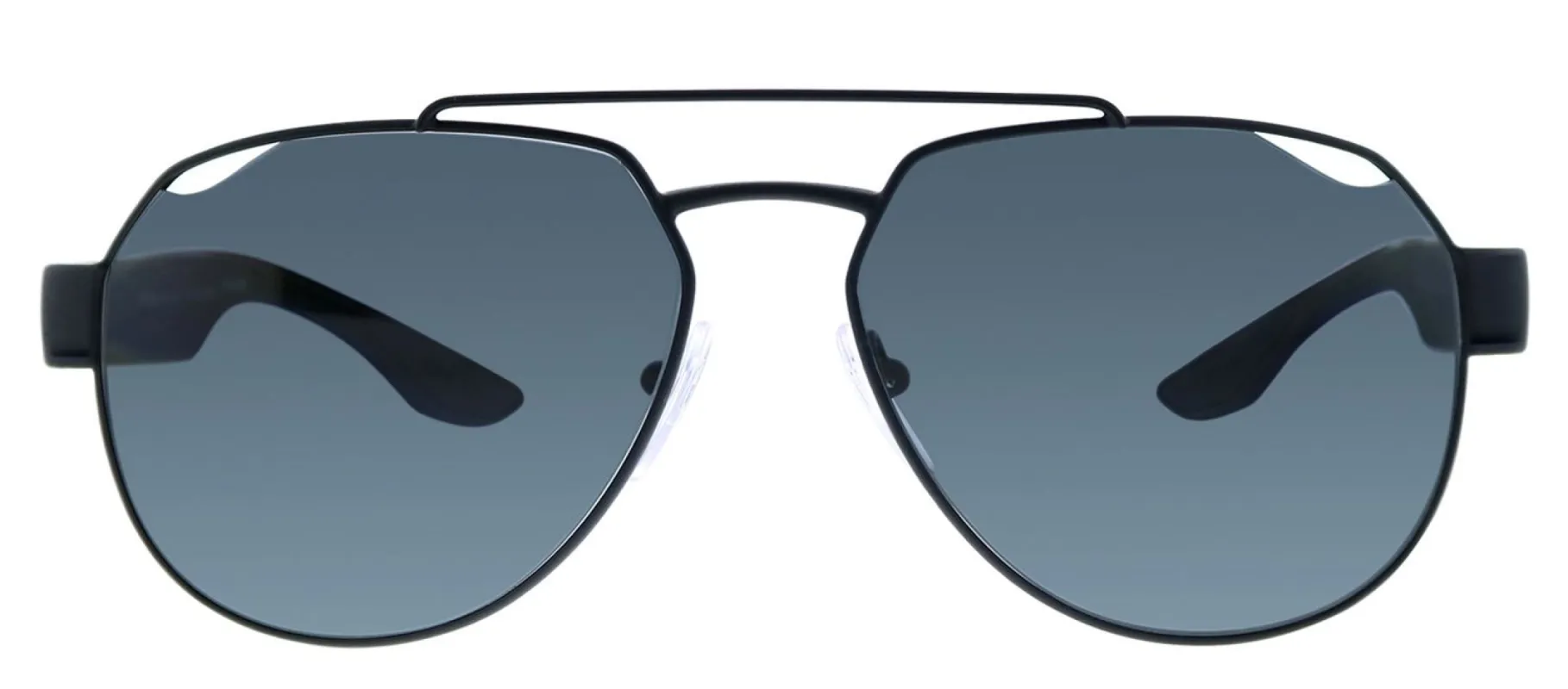 Prada Linea Rossa PS 57US DG05Z1 Geometric Metal Black Sunglasses with Grey Lens sold by Gaffos