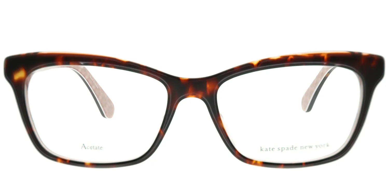 Kate Spade KS Cardea ONS Rectangle Plastic Tortoise/ Havana Eyeglasses with Demo Lens sold by Gaffos