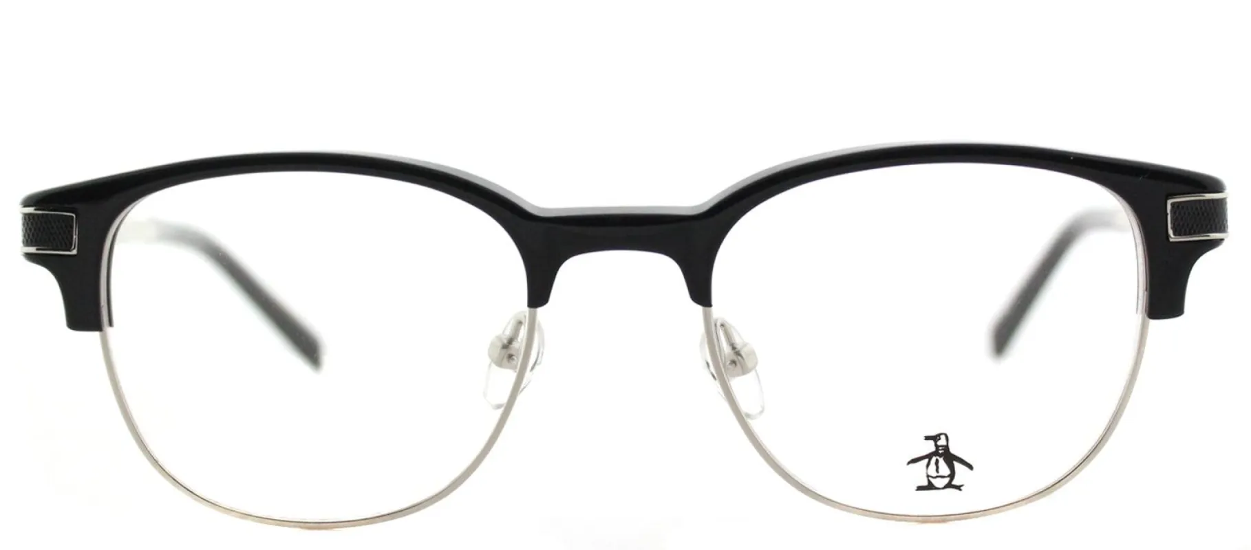 Original Penguin PE Princeton BK Square Plastic Black Eyeglasses with Demo Lens made by Gaffos