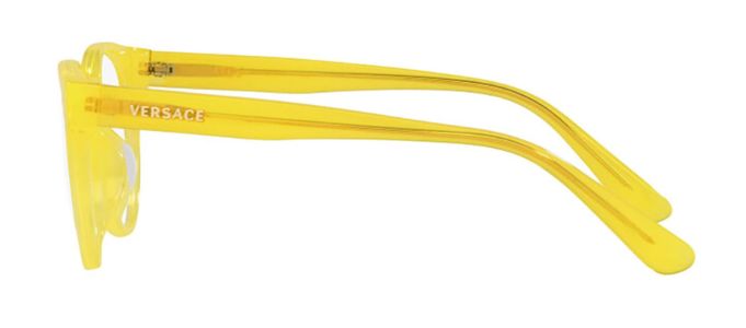 Versace VK 3321U 5374 Round Plastic Yellow Eyeglasses with Logo Stamped Demo Lenses sold by Gaffos