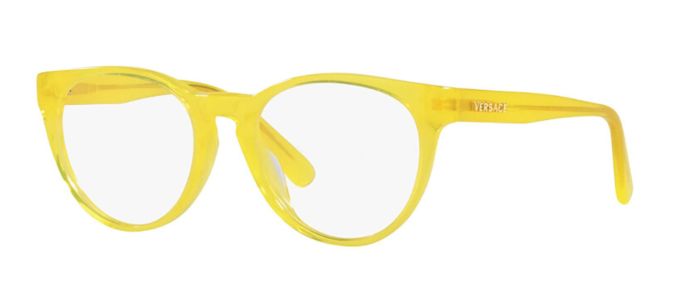 Versace VK 3321U 5374 Round Plastic Yellow Eyeglasses with Logo Stamped Demo Lenses sold by Gaffos
