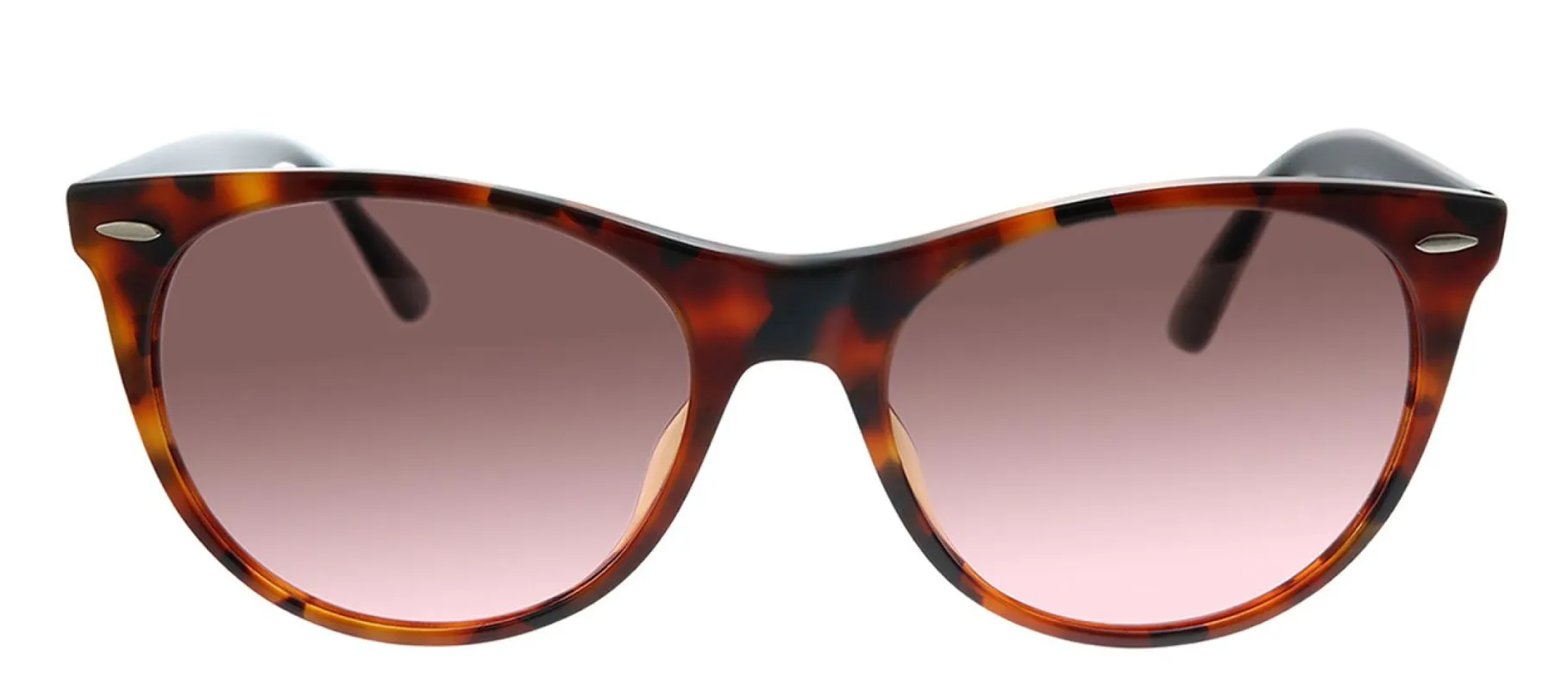 Ray-Ban RB 2185F 1249AA Oval Plastic Havana Sunglasses with Red Lens sold by Gaffos