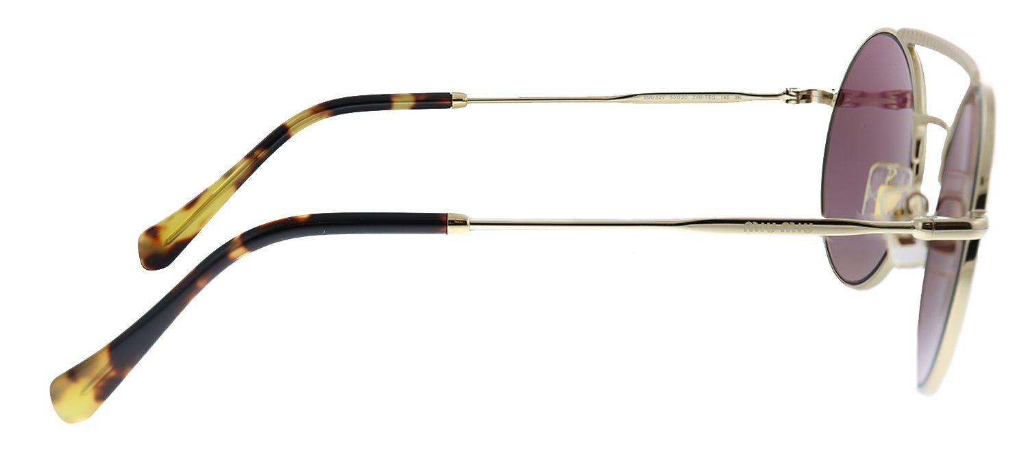 Miu Miu CORE COLLECTION MU 52VS ZVNTEG Round Metal Gold Sunglasses with Pink Gradient Lens sold by Gaffos product image thumbnail 3