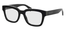 Gucci GUCCI LOGO GG 1138O 001 Square Plastic Black Eyeglasses with Logo Stamped Demo Lenses sold by Gaffos