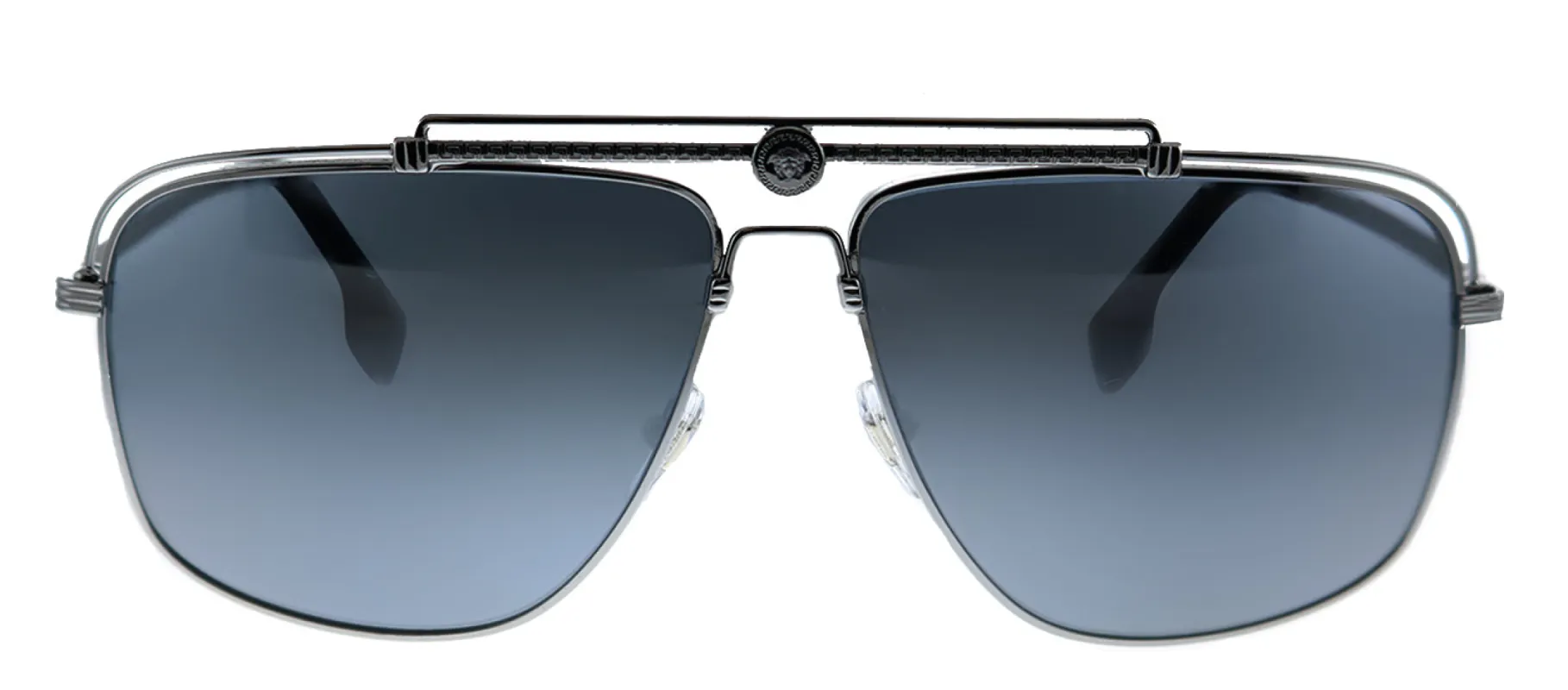 Versace VE 2242 10016G Rectangle Metal Gunmetal Sunglasses with Grey Mirror Lens sold by Gaffos