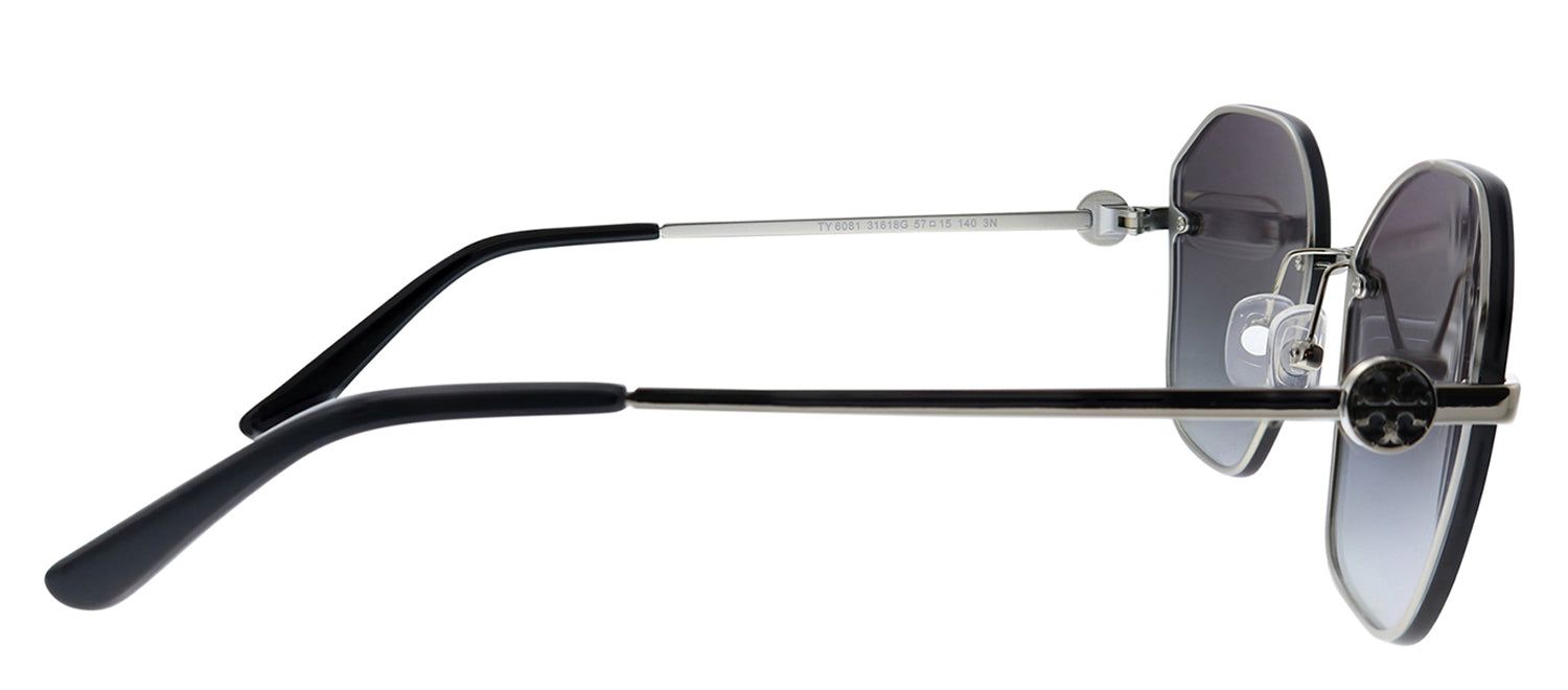 Tory Burch TY 6081 31618G Geometric Metal Black Sunglasses with Grey Gradient Lens sold by Gaffos product image thumbnail 3