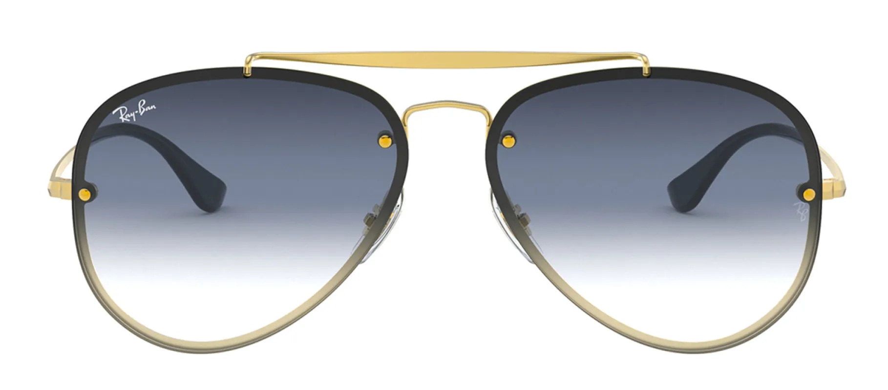 Ray-Ban RB 3584N 91400S Pilot Metal Gold Sunglasses with Blue Mirror Gradient Lens sold by Gaffos