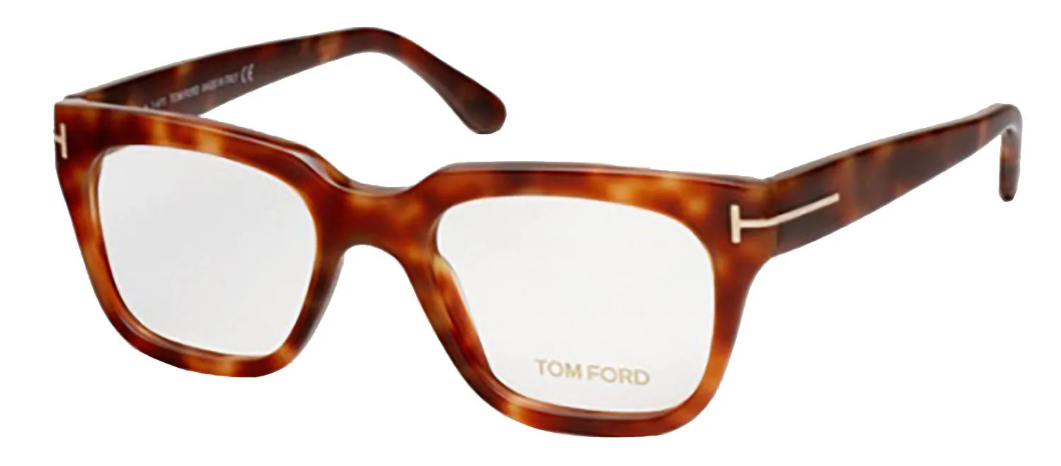Tom Ford FT 5216 052 Rectangular Plastic Havana Eyeglasses with Clear Demo Lenses sold by Gaffos product image thumbnail 2