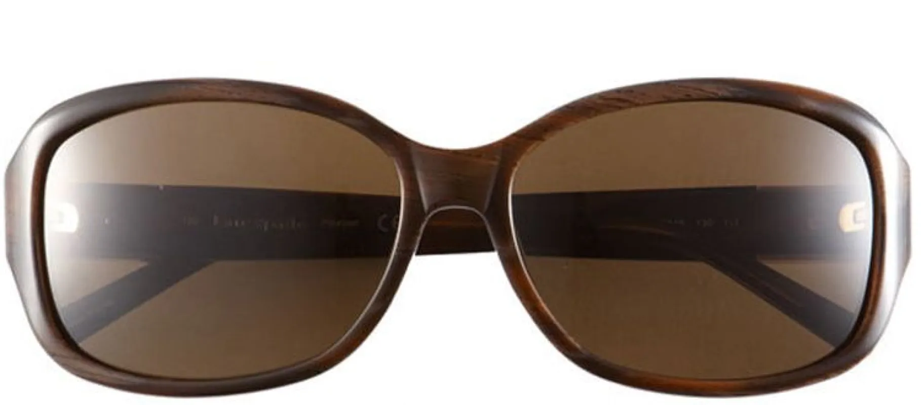Kate Spade KS Annika 1Q8P Rectangle Plastic Brown Sunglasses with Brown Polarized Lens made by Gaffos