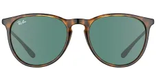 Ray-Ban Erika RB 4171 710/71 Oval Plastic Tortoise/ Havana Sunglasses with Green Lens sold by Gaffos