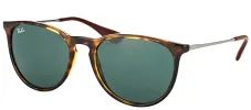 Ray-Ban Erika RB 4171 710/71 Oval Plastic Tortoise/ Havana Sunglasses with Green Lens sold by Gaffos