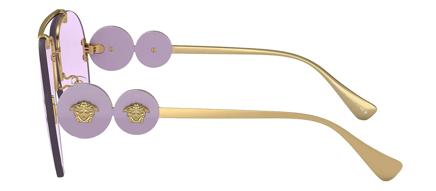 Versace VE 2250 14871A Aviator Metal Gold Sunglasses with Purple Lens sold by Gaffos product image thumbnail 3