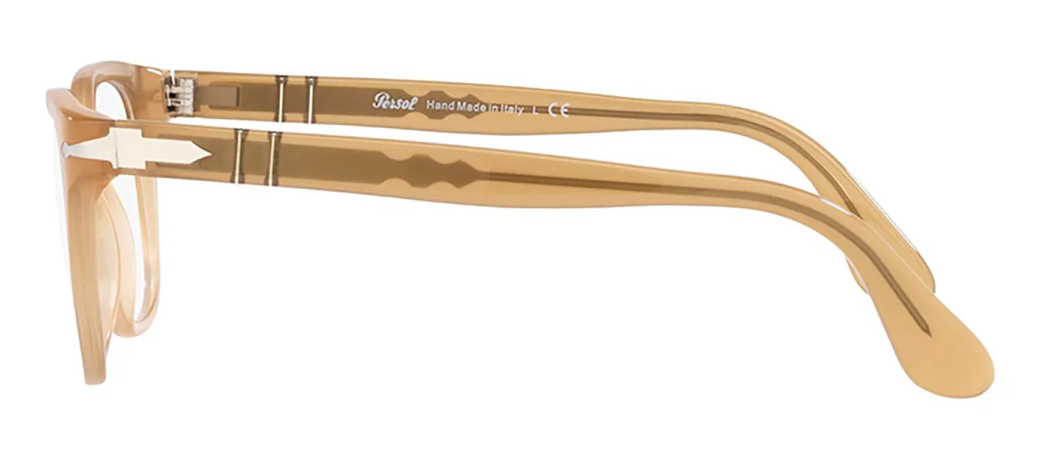 Persol PO 3263V 1169 Square Plastic Beige Eyeglasses with Logo Stamped Demo Lenses sold by Gaffos product image thumbnail 3