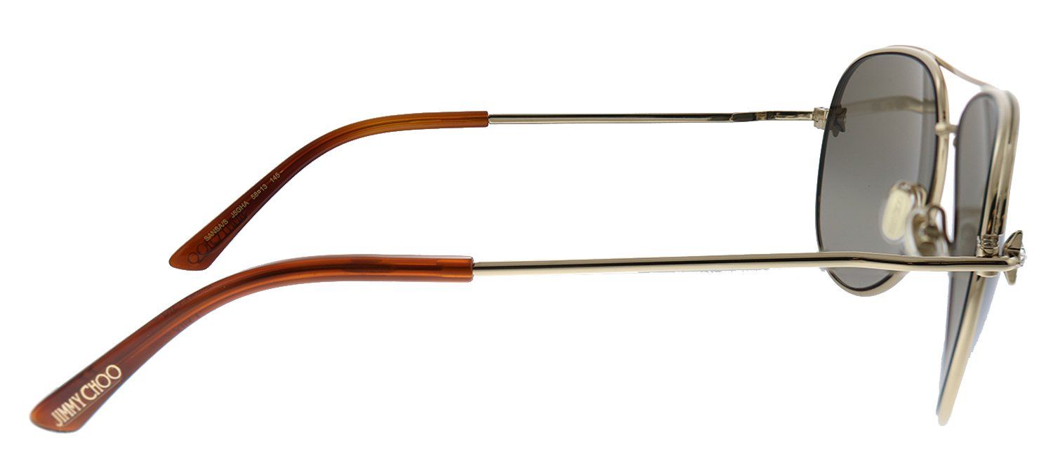 Jimmy Choo JC SANSA/S J5G FQ Aviator Metal Gold Sunglasses with Gold Gradient Lens sold by Gaffos product image thumbnail 3