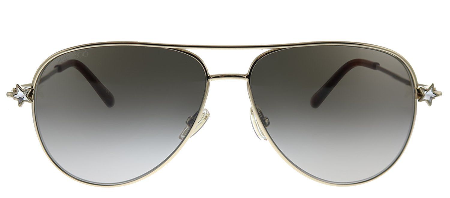 Jimmy Choo JC SANSA/S J5G FQ Aviator Metal Gold Sunglasses with Gold Gradient Lens sold by Gaffos