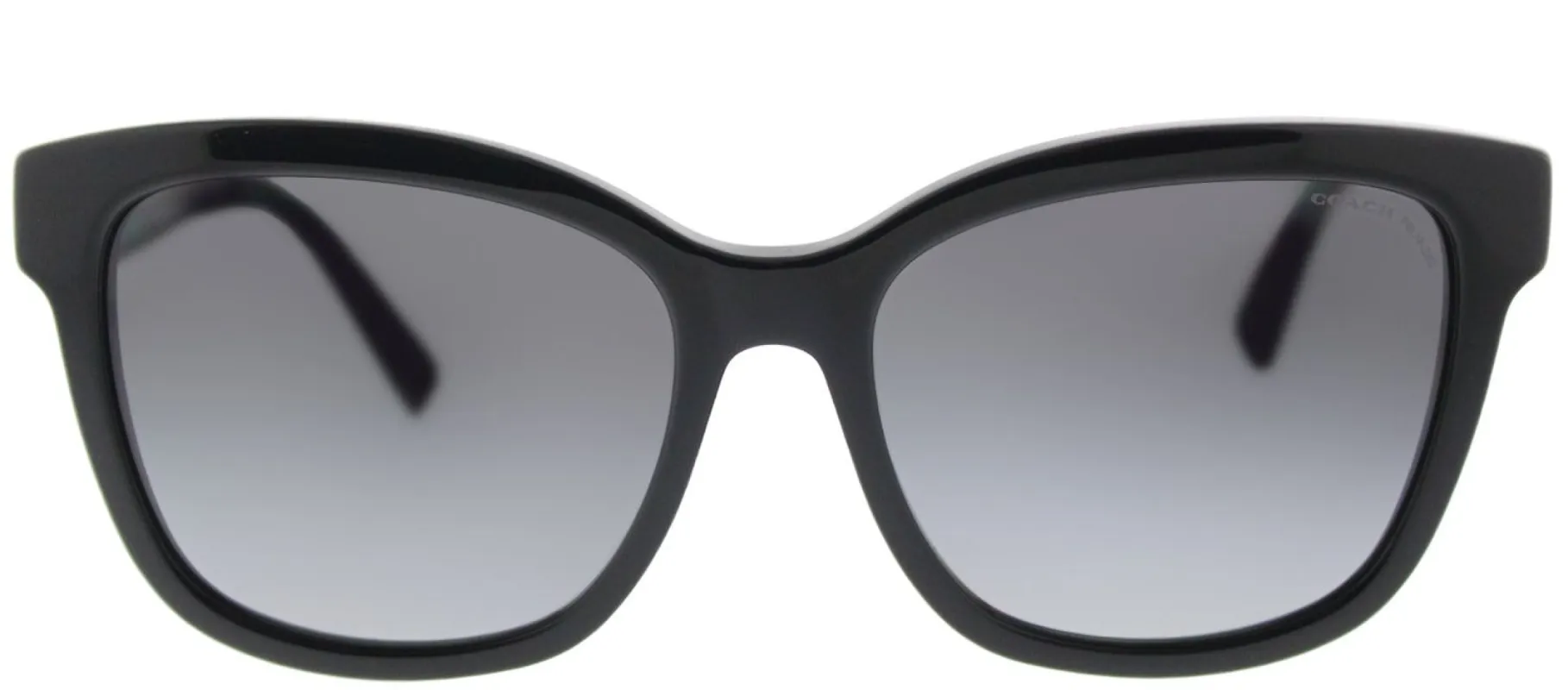 Coach HC 8219 5002T3 Square Plastic Black Sunglasses with Grey Gradient Polarized Lens sold by Gaffos