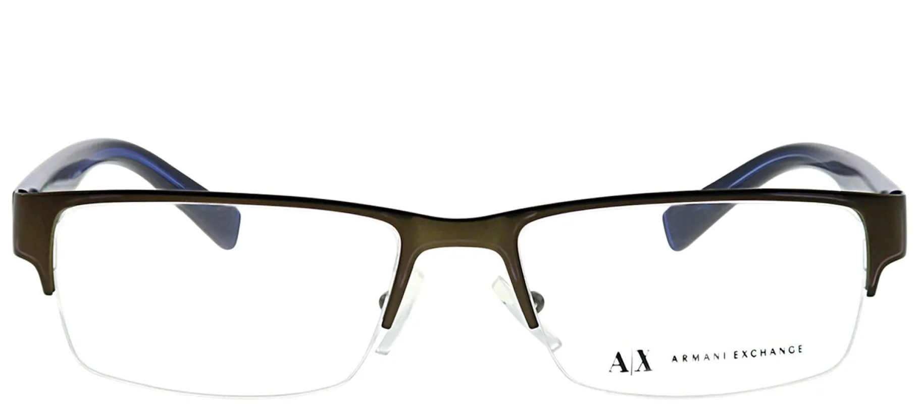 Armani Exchange AX 1015 6069 Rectangle Metal Brown Eyeglasses with Demo Lens sold by Gaffos