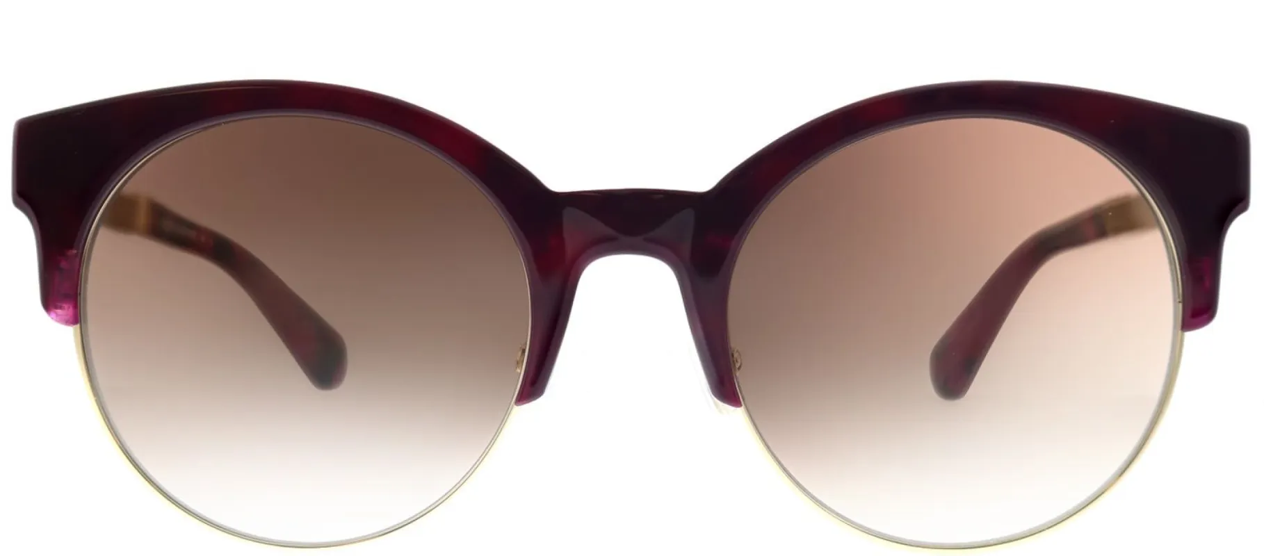 Kate Spade KS Kaileen/S YDC Round Plastic Burgundy/ Red Sunglasses with Brown Gradient Lens made by Gaffos