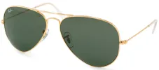 Ray-Ban RB 3025 001 Aviator Metal Gold Sunglasses with Green Lens sold by Gaffos