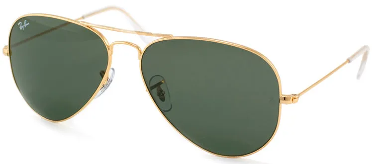 Ray-Ban RB 3025 001 Aviator Metal Gold Sunglasses with Green Lens sold by Gaffos product image thumbnail 2