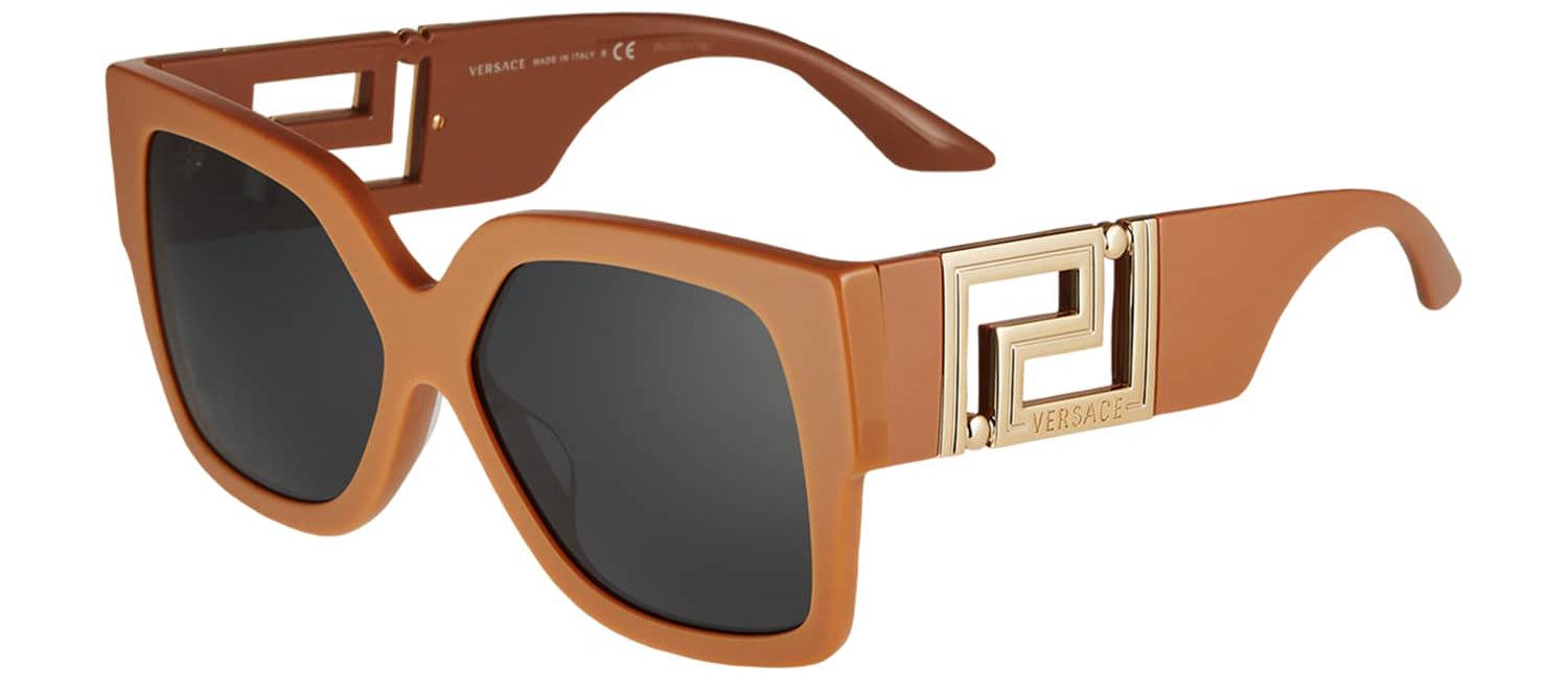 Versace VE 4402 534987 Square Plastic Brown Sunglasses with Gray Anti-Reflective Lens sold by Gaffos