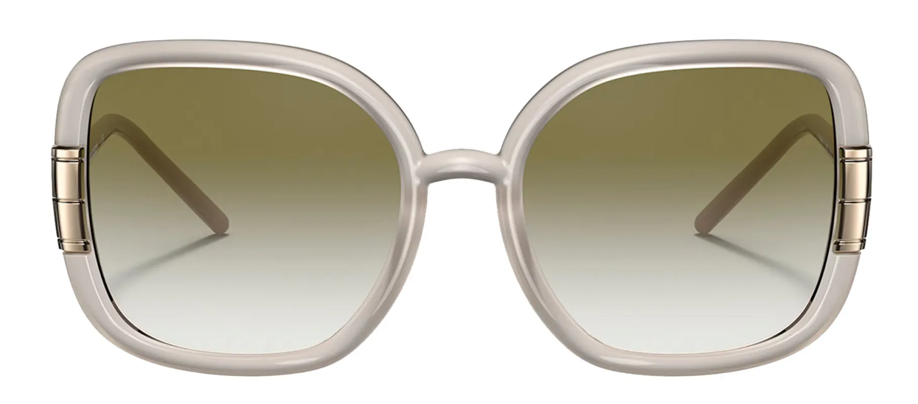 Tory Burch TY 9063U 11458E Square Plastic Ivory Sunglasses with Green Gradient Lens sold by Gaffos