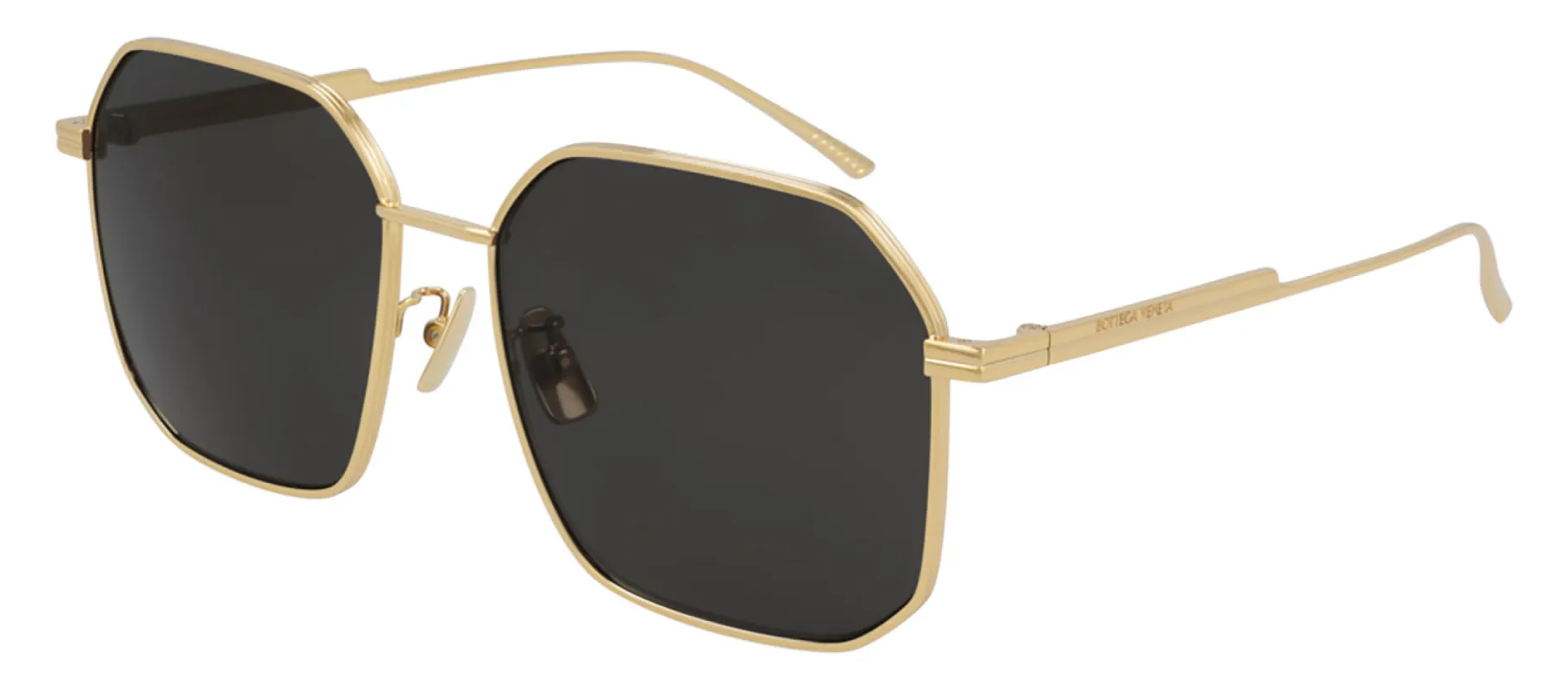 Bottega Veneta BV 1108S 001 Geometric Metal Gold Sunglasses with Grey Lens sold by Gaffos