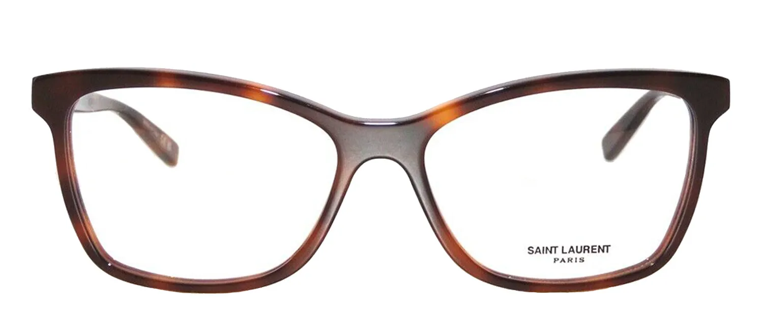 Saint Laurent CLASSIC SL 503O 003 Cat-Eye Plastic Havana Eyeglasses with Logo Stamped Demo Lenses sold by Gaffos