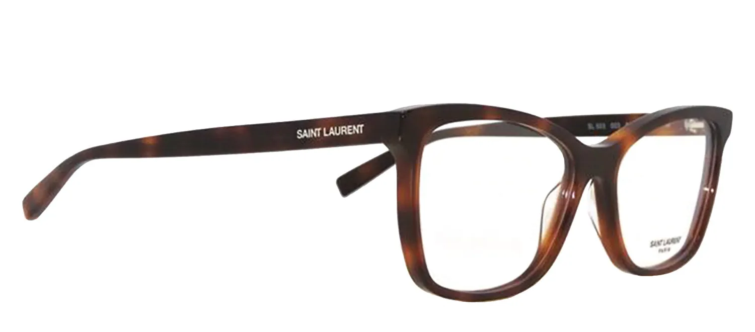 Saint Laurent CLASSIC SL 503O 003 Cat-Eye Plastic Havana Eyeglasses with Logo Stamped Demo Lenses sold by Gaffos product image thumbnail 3
