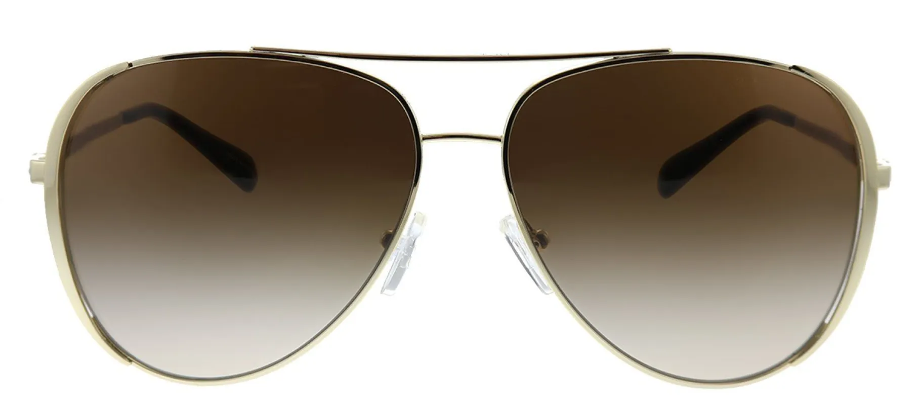 Michael Kors Chelsea Bright MK 1101B 101413 Aviator Metal Gold Sunglasses with Brown Gradient Lens sold by Gaffos