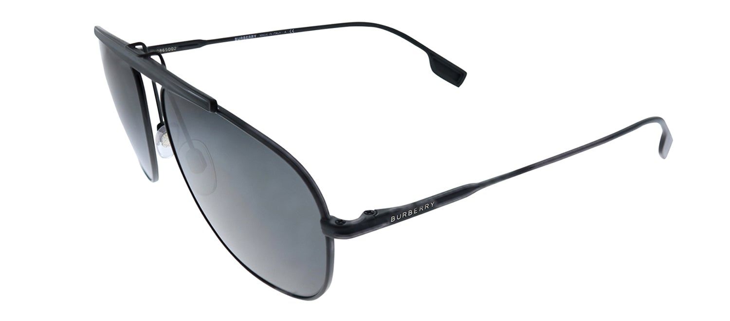 Burberry BE 3121 100787 Pilot Metal Black Sunglasses with Grey Lens sold by Gaffos product image thumbnail 2