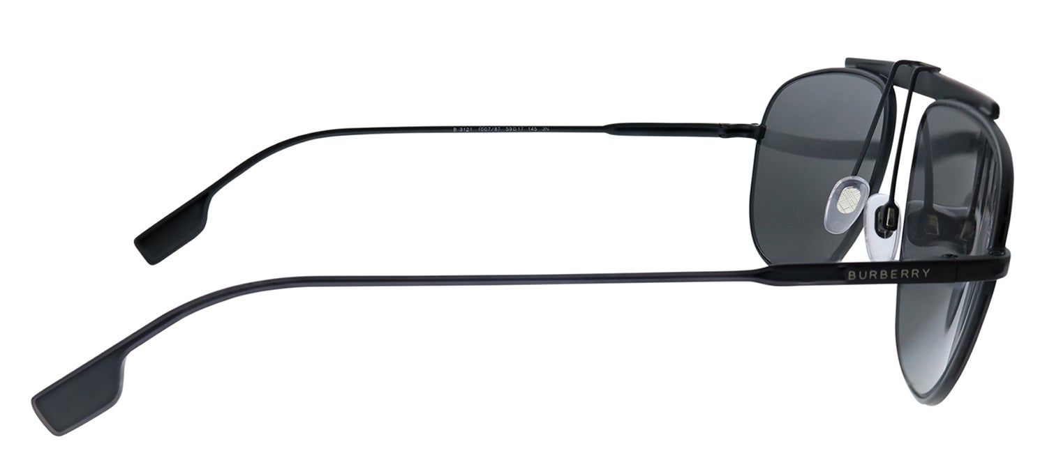 Burberry BE 3121 100787 Pilot Metal Black Sunglasses with Grey Lens sold by Gaffos product image thumbnail 3