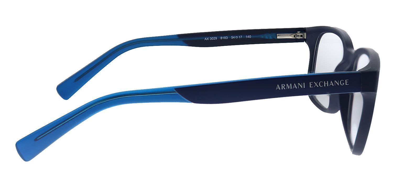 Armani Exchange AX 3029 8183 Square Plastic Black Eyeglasses with Demo Lens sold by Gaffos product image thumbnail 3