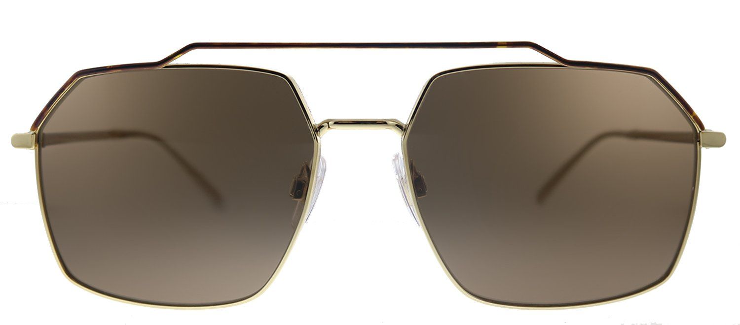 Dolce & Gabbana DG 2250 134373 Square Metal Havana Sunglasses with Brown Lens sold by Gaffos