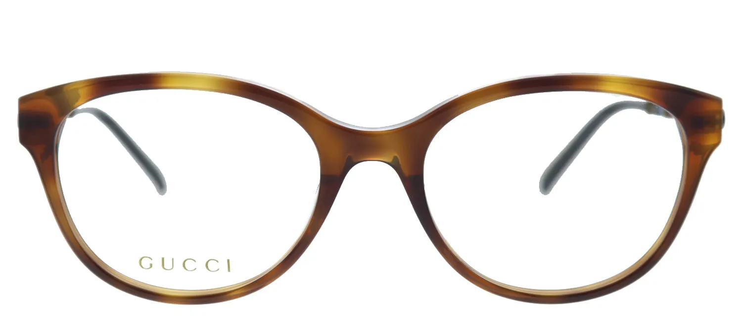 Gucci GG 0656O 002 Cat-Eye Acetate Havana Eyeglasses with Demo Lens sold by Gaffos