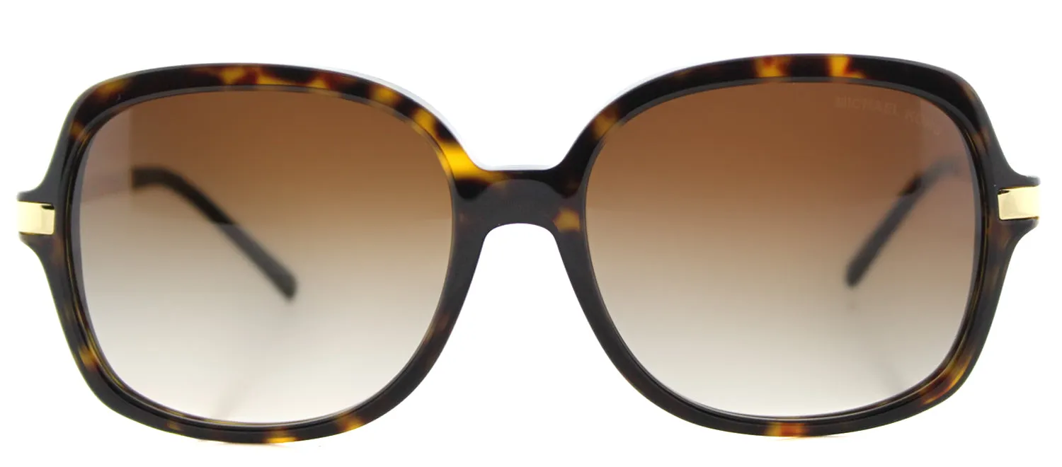 Michael Kors Adrianna II MK 2024 310613 Square Plastic Tortoise/ Havana Sunglasses with Brown Gradient Lens sold by Gaffos