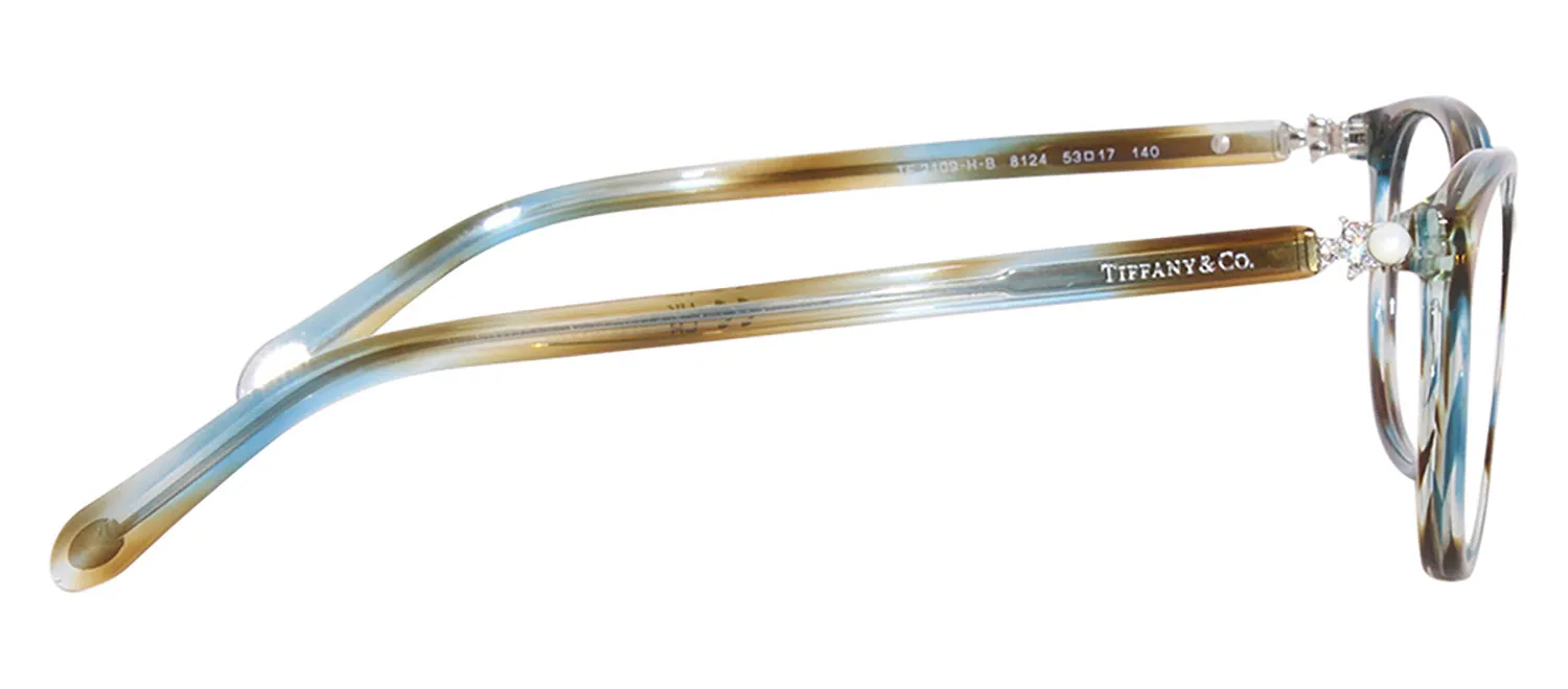 Tiffany & Co. TF 2109HB 8124 Square Plastic Green Eyeglasses with Logo Stamped Demo Lenses sold by Gaffos product image thumbnail 3