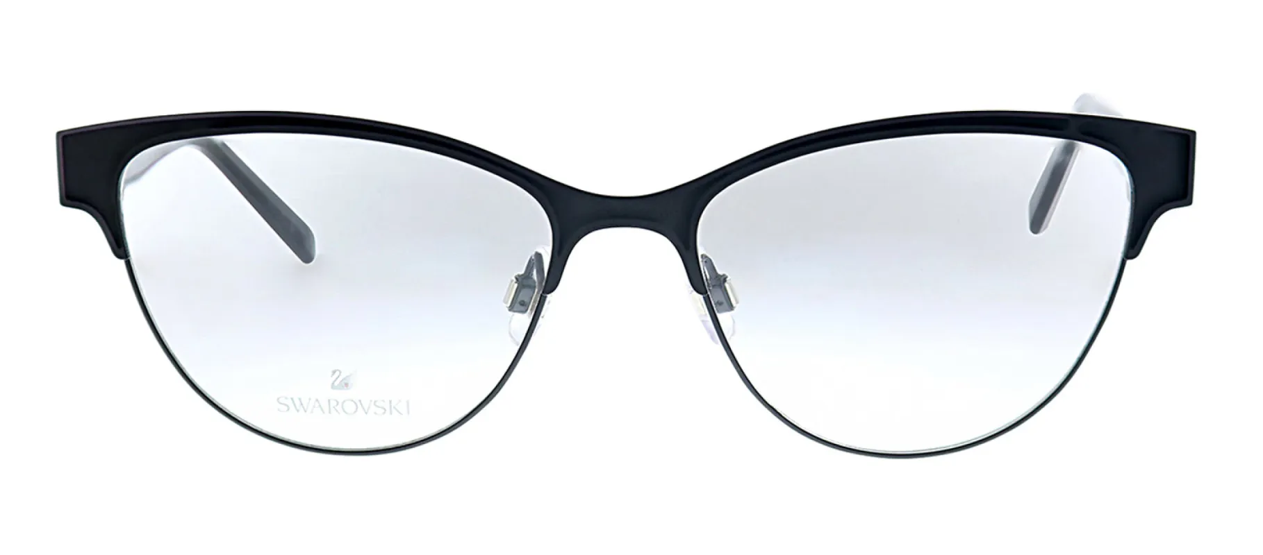 Swarovski SK 5220 005 Cat-eye Metal Black Eyeglasses with Logo Stamped Demo Lenses sold by Gaffos