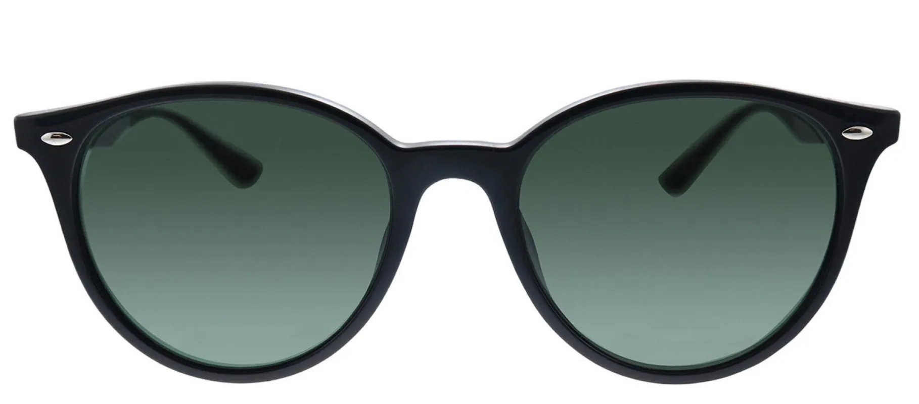 Ray-Ban RB 4305F 601/71 Round Plastic Black Sunglasses with Green Lens sold by Gaffos